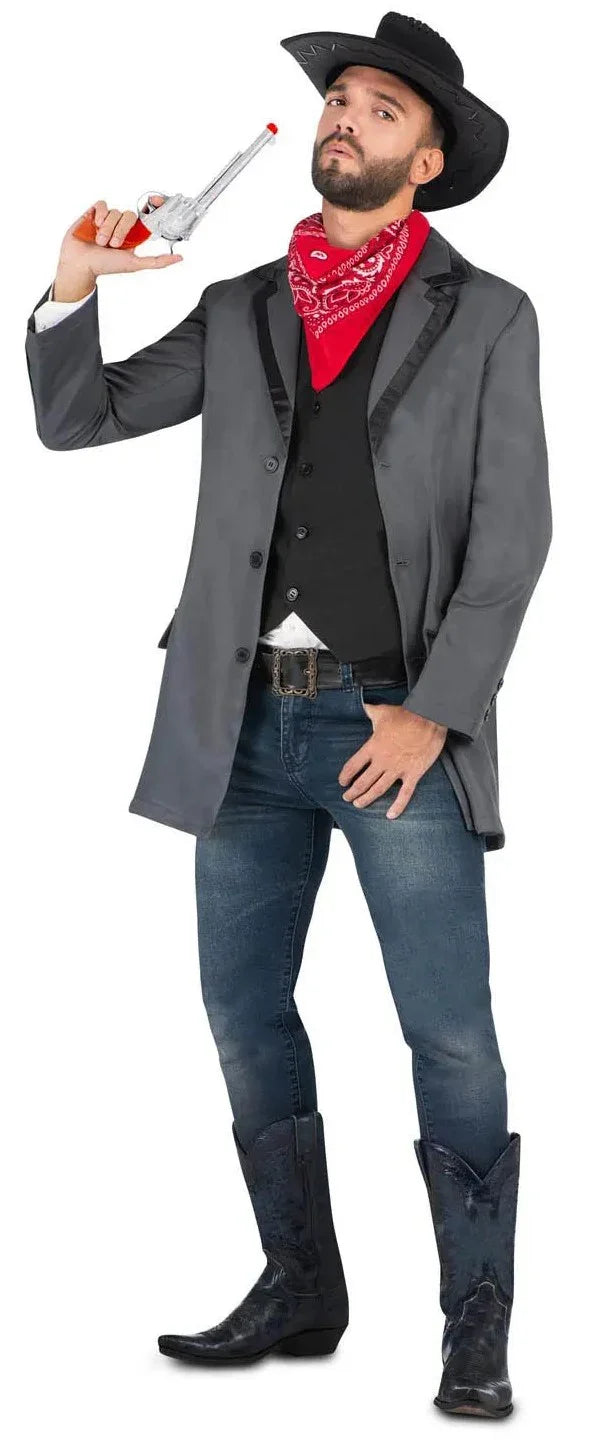 Disfraz de Vaquero Pistolero con Chaqueta para Hombre Vaquero Viving